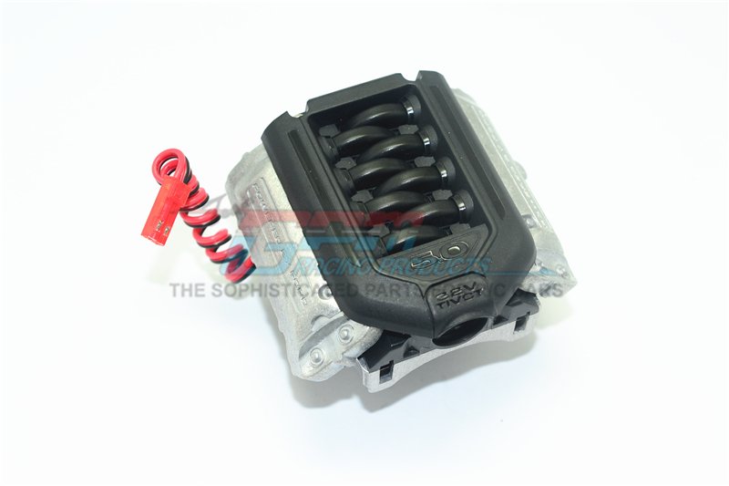 Rc_pieces Scale accessories V8 5.0 Engine Radiator with cooling Fan Upgraded Parts