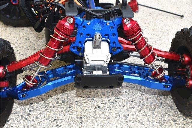 GPM Racing Aluminum Front/Rear Gearbox Set (Red) For Arrma 1/5 Kraton 8S BLX - MAKX012NF/R-R