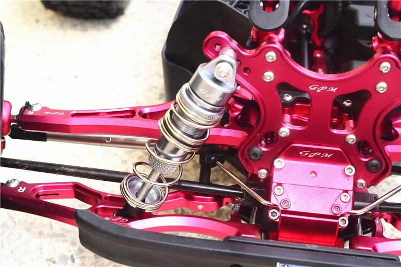 GPM Racing Aluminum Front Or Rear Gear Box Set (Red) For Arrma 1/5 Kraton 8S BLX - MAKX012NF/R-R
