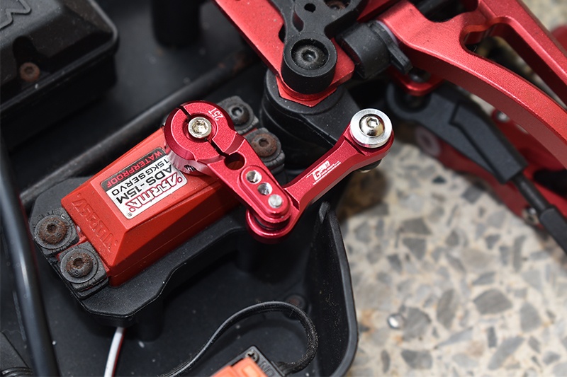 ARRMA 6S BLX EXB V5 ALLOY SERVO HORN 25T + TIE ROD / STEERING ARM GPM
