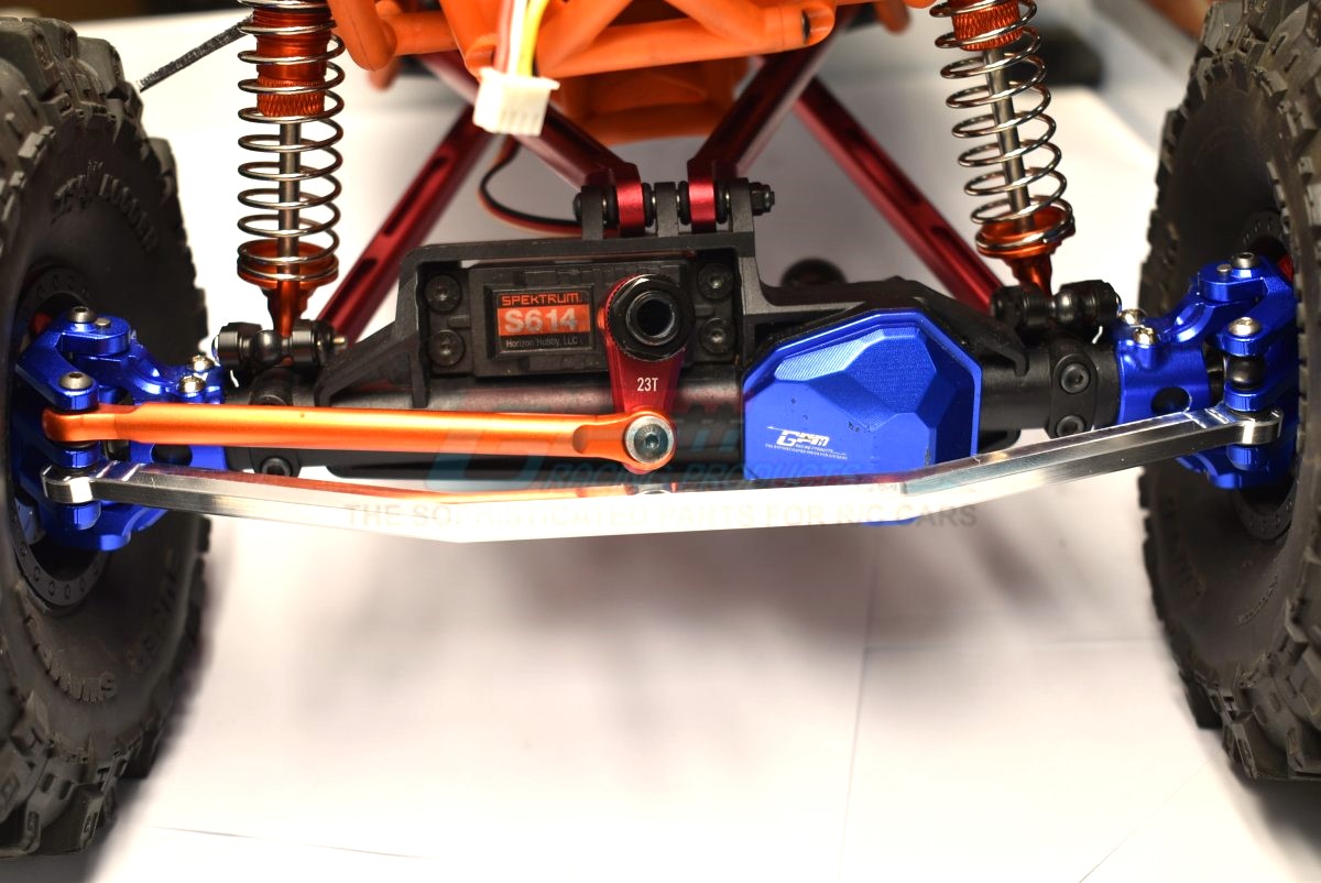 Treal 7075 Aluminum Front Steering Knuckles For Axial RBX10 Ryft RC Truck (Orange)