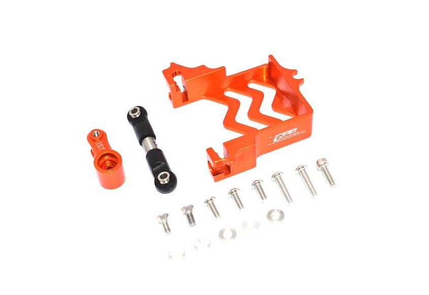 GPM RACING ALUMINUM SERVO MOUNT WITH ST TIE ROD + 25T SERVO HORN