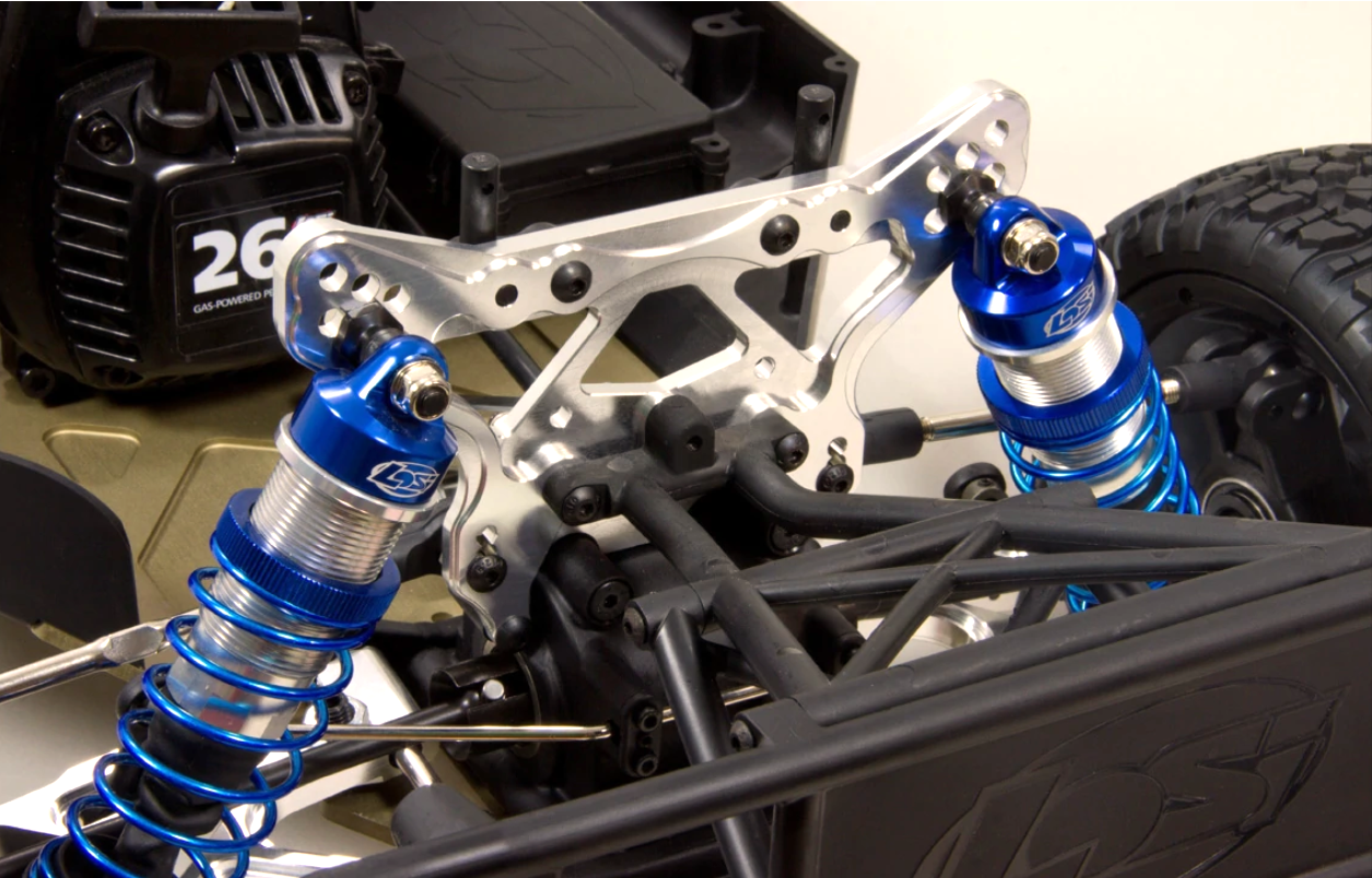 GPM Aluminum Rear Gear Box Protector For Team Losi 5ive-T - Blue 7075 Aluminum