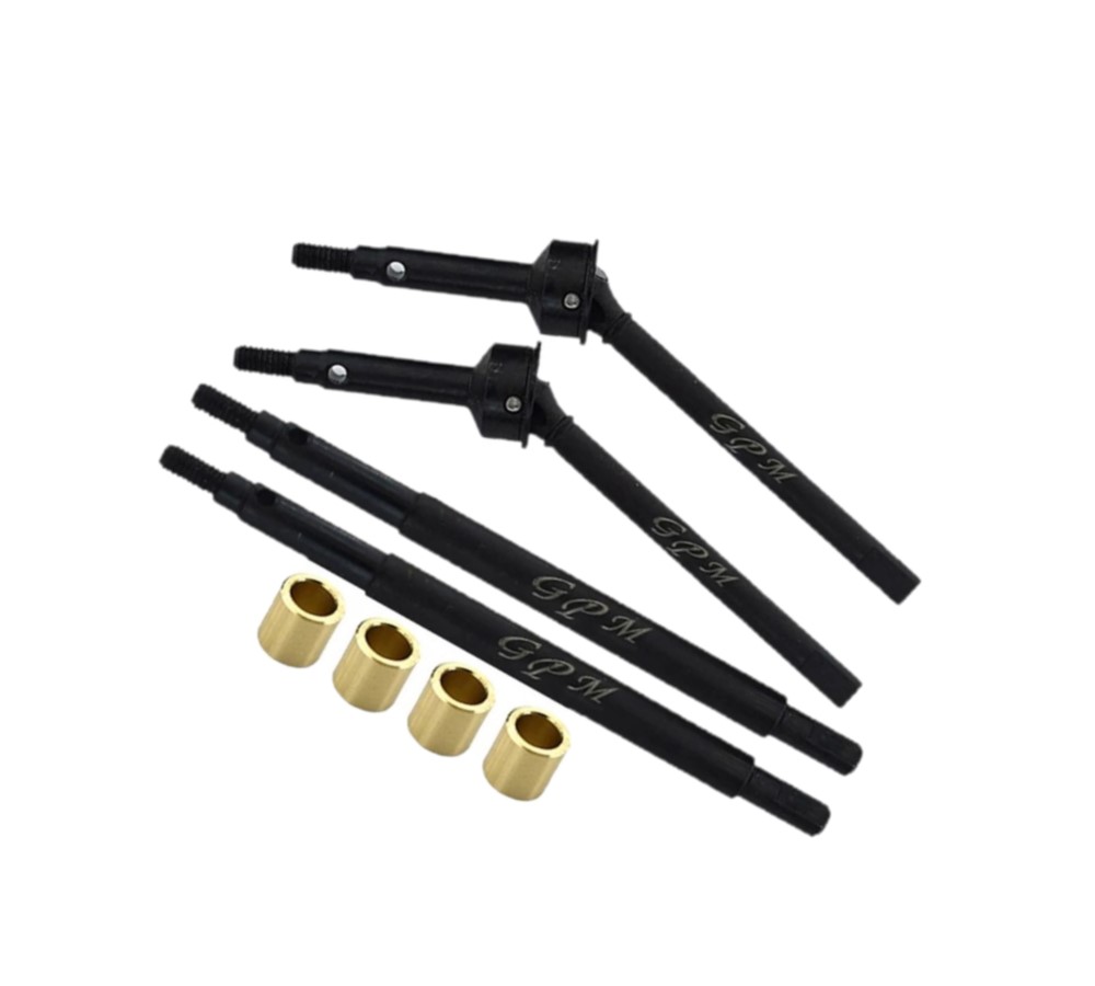 GPM Racing Hardened Steel Extended Stub Axle & 17mm Hex Set For