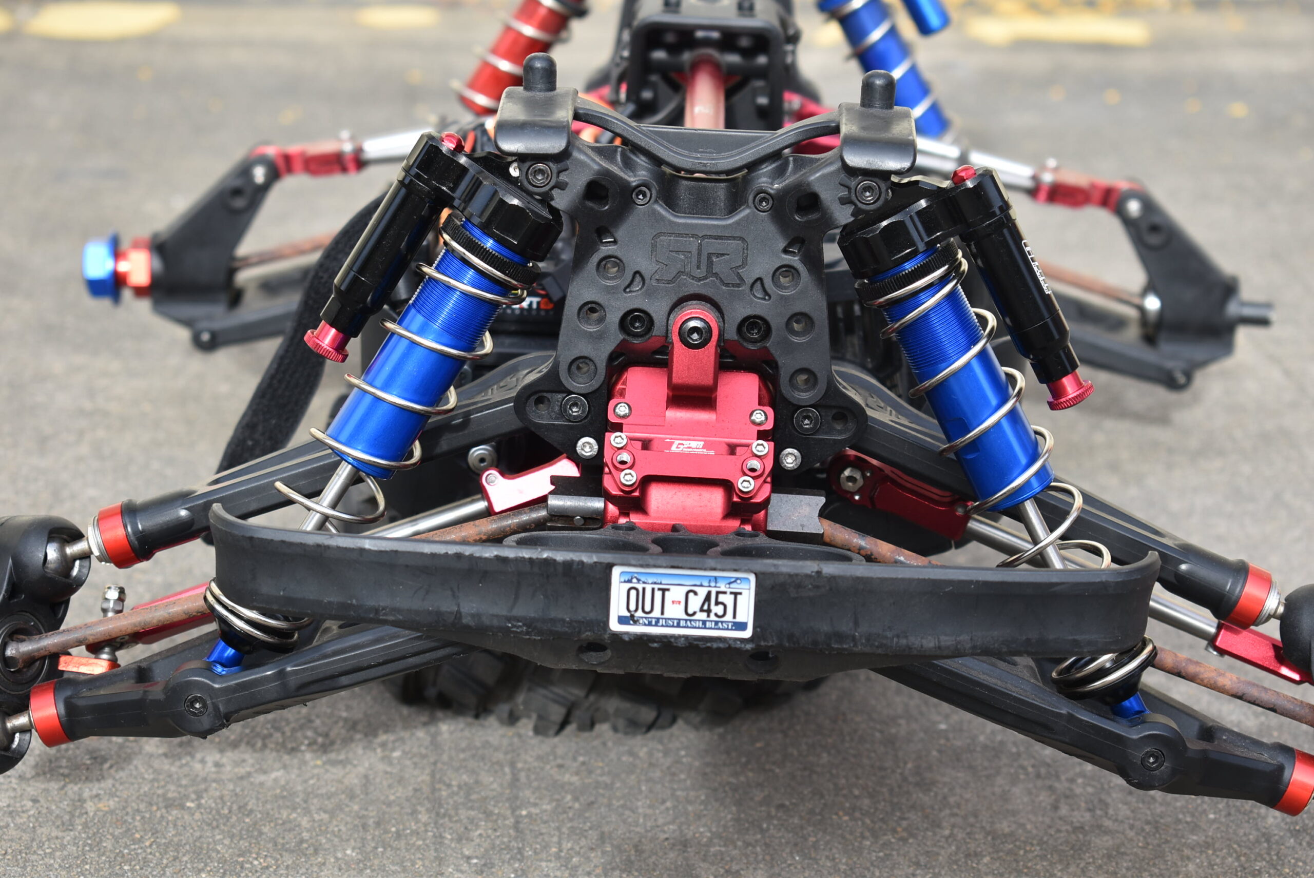 ARRMA KRATON EXB 8S OUTCAST BLX 1/5 V2 ALLOY FRONT L SHAPE SHOCK BUILT IN PISTON ARA330609 GPM