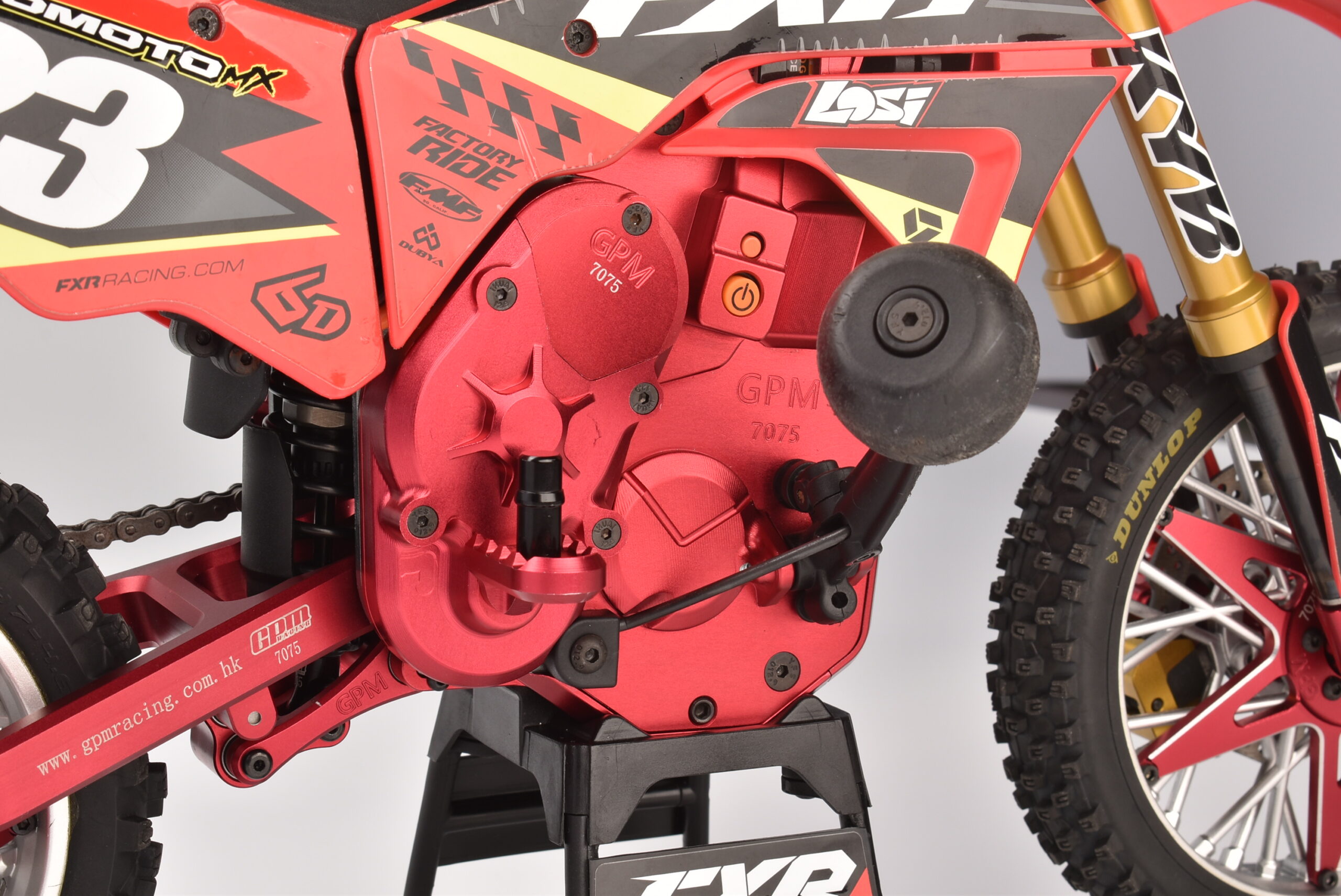 Upgrade Per Moto RC Rtr E Bike MOTORCYCLE 1/4 CNC ALLOY 7075 FLYWHEEL HOUSING GPM Losi Promoto Mx GPM Racing