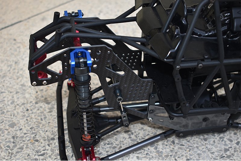 CrazyRacer Alu-Chassis-Verbindungsstange Für Savage 5.9 K4.6 Flux – 2-teilig, Silber – Erhöht Stabilität