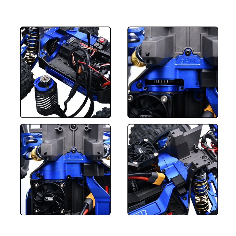 Blocchi Sterzo Anteriori GPM In Lega 7075 Per Traxxas Mini Maxx 1/10 – Aggiornamento Cuscinetti